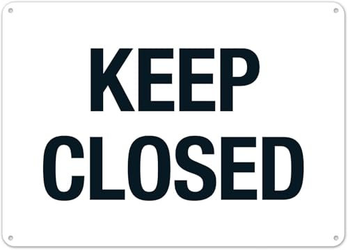 CSTNFH Keep Closed Pool Metal Informational Sign 8X12 Inch Aquatic Reminder Plaque for Swimming Pool Water Park Resort Hotel Club Indoor Outdoor Water Facility Zone Wall Display Decoration