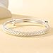 WPPHXY 925 Sterling Silver Bangle Bracelets for Women, Fashion Jewelry Simple Adjustable Silver Bangles Valentine Mothers Day Gift