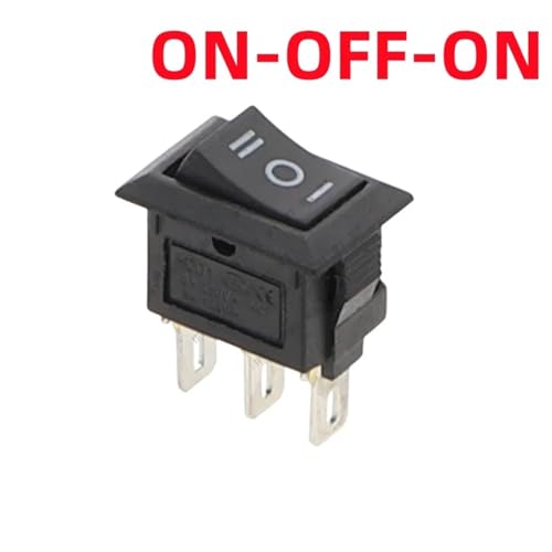 Interruptor 10x15mm SPST de 3 pines mini rocker switch para paneles DIY 2