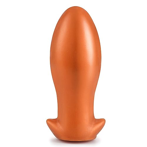 Anal Butt Plugs Silicone Stimulator S&M Trainer Gifts Pleasure Adult Gay Woman Men Sex Toys Games(Gold,L)