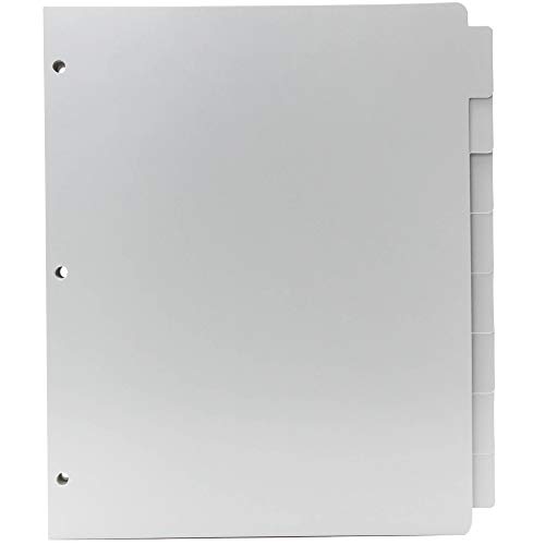 Paper Junkie Binder Dividers with Tabs, Grey (12 in Pakistan