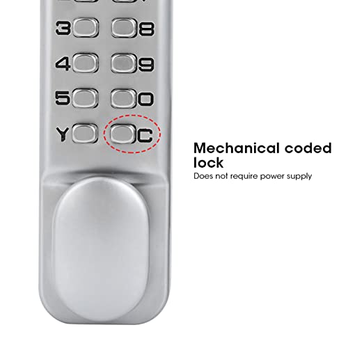 Image of Keyless Sliding Door Lock,1 to 11 Digits Mechanical Combination Lock, 10‑60mm Sliding Door Keypad Lock,Keypad Deadbolt Door Lock for Kitchen Office Balcony