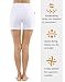 THE GYM PEOPLE High Waist Yoga Shorts for Women Tummy Control Fitness Athletic Workout Running Shorts with Deep Pockets (Small, White)