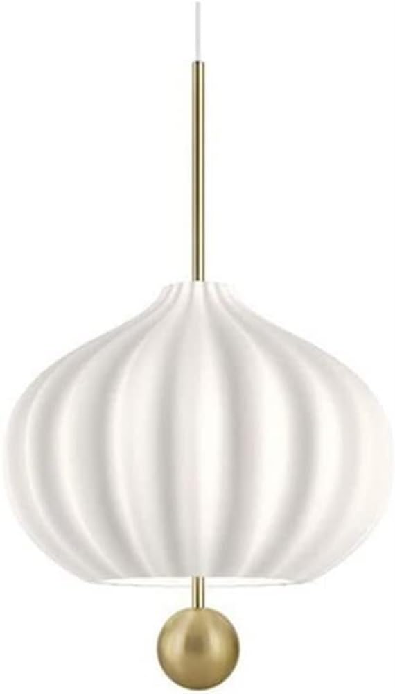 Lámpara colgante de techo con acabados superiores y elegante pantalla de cristal blanco 1