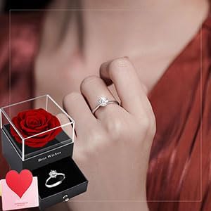 Eternal Rose Box,Forever Flower Gift Box, Preserved Rose, Infinity Real Rose Gift for Girlfriend, Women, Mom, Wife on Christmas, Valentine's Day, Mother's Day, Birthday, Anniversary, Thanksgiving - Image 6