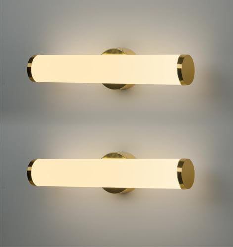 Image of Round Acrylic Luxurious LED Wall Light for Mirror, Wash Basin, Bedroom, Hotel Passage, Living Room | Soft & Bright White LED Lighting - 1 Pack (Warm White, Pack of 2)