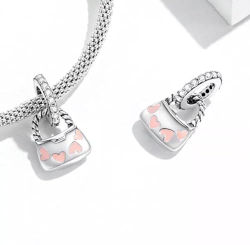 Abalorio de bolso de moda plata de ley 925 para pulsera 4