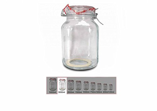 Bormioli Rocco - Tarro de cristal Fido, juego de 6 unidades, vidrio,...