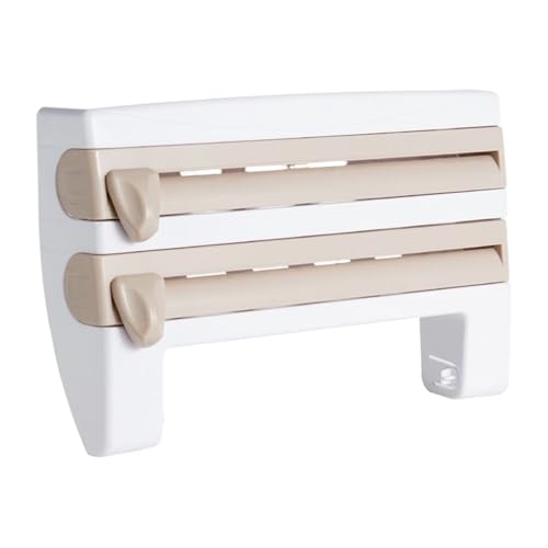 Cortador De Film Adherente | Dispensador de Papel de Aluminio,Organizador para Cine De Cocina En Cajón Puerta Despensa