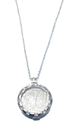 Colgante de moneda de 500 liras de plata maciza Goldoni, joya exclusiva con collar de 90 cm