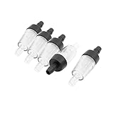 Jardin 5-Piece Plastic One Way Aquarium Fish Tank Air Check Valves, Clear/Black