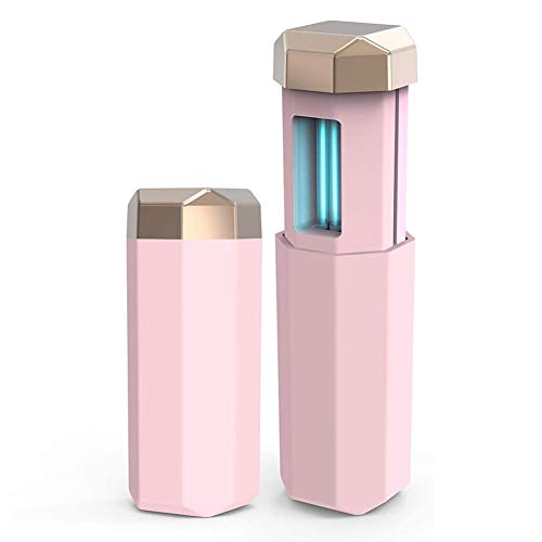 Portátil De Desinfección Ultravioleta De La Lámpara, La Luz UV Esterilizador Portátil Desinfectante Viaje Varita Antibacteriano Tasa De 99% De La Lámpara UV Sin Productos Químicos. Rosado