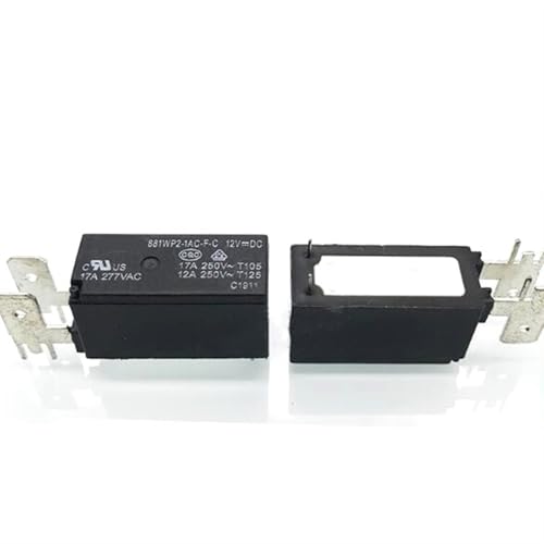 Relais 881WP2-1AC-FC 12VDC 7A à 2 broches pour circuits imprimés en lot de 5 pièces