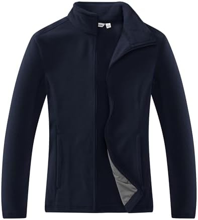 33,000ft Damen Fleecejacke mit Durchgehendem Reißverschluss mit 4 Taschen | Leicht, Warm, Stehkragen, Atmungsaktiv, Weich, Pillingresistent, für Wandern, Freizeit, Sport, Outdoor