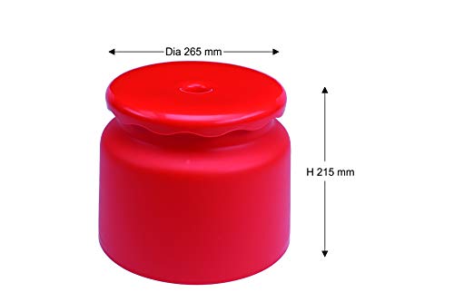 Image of All Time Plastics Frosty Bathroom Stool, Red