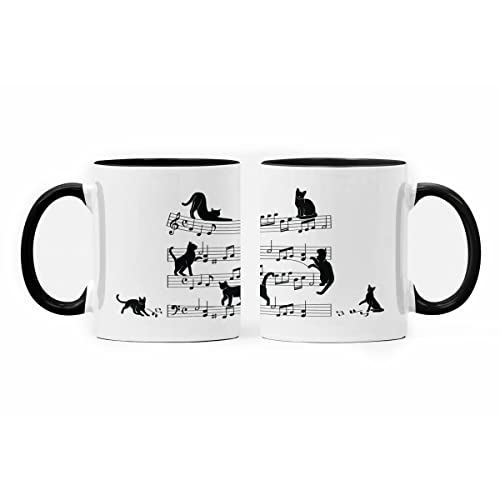 Kit Copo Viagem e Caneca Gato Musical Cat Lover