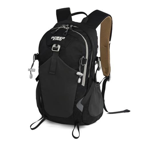 Lightweight Hiking Backpack, 20L Women/Men Waterproof Travel Rucksack Bag with Rain Cover, Outdoor Small Foldable Daypack for Student, Fit for 12.9 inch Laptop, Black