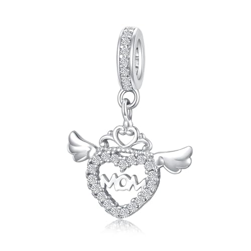 Colgante de ángel en plata para madre e hija: el abalorio con alas Les Folies que une corazones