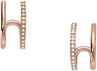 Skagen Women's Kariana Rose-Tone Stainless Steel Hoop Earrings (Model: SKJ1523791)