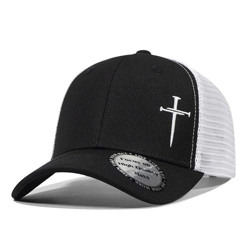 Image of Christian Hats for Men Women,Jesus 3 Nail Cross Hat Christian Religious Gifts for Birthday /Christmas