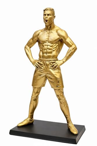 Golden Football Player Statue Cristiano-Ronaldo Inspired Figurine...