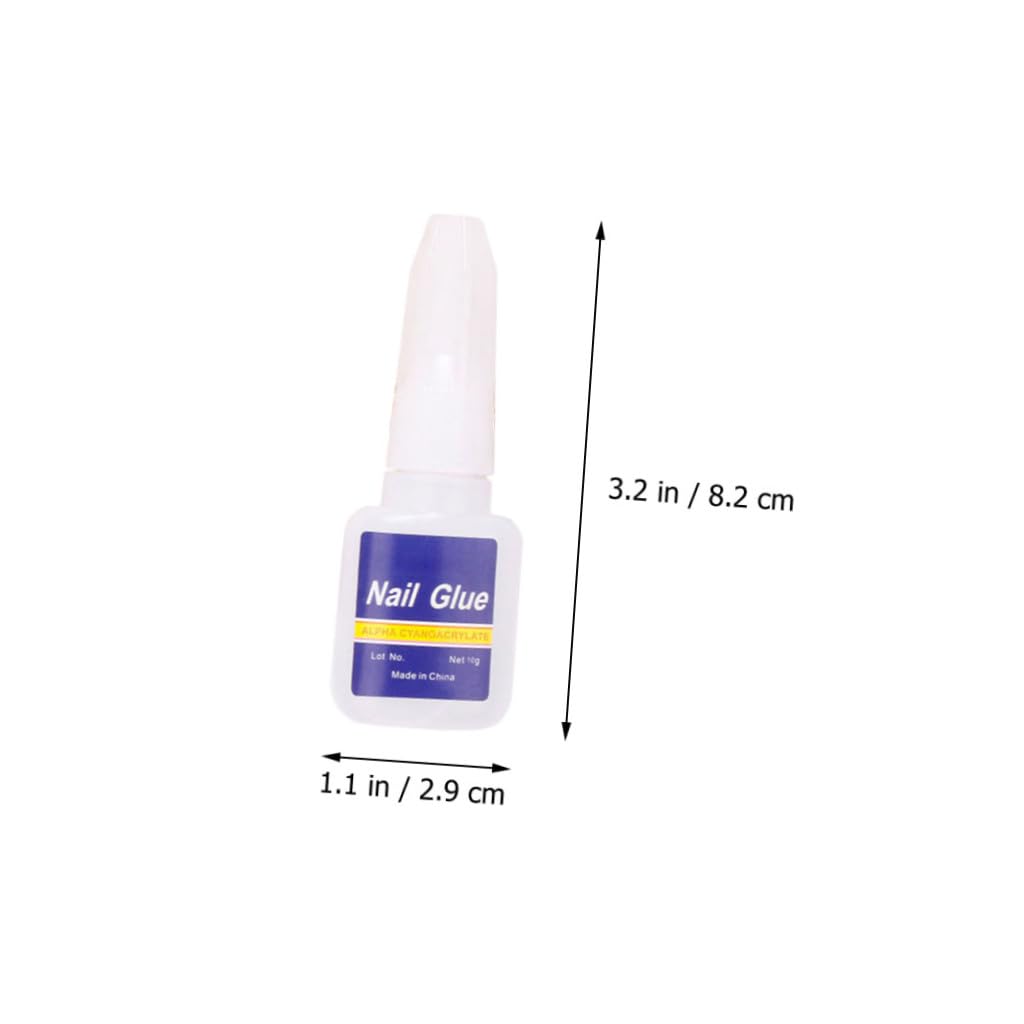 5pcs Nail Art Glue with Brush Drying Acrylic Nail Glue Professional Manicure Kit Suitable for Home and Salon Use