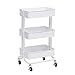 Produktbild WOLTU Küchenwagen Rollwagen Servierwagen Küchentrolley Metall für Küche Wohnzimmer Weiß 44x37,5x79,2cm RW005ws