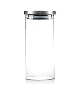 1000ml Coffee Container Canister Borosilicate Glass Coffee Beans Canister Storage Jar with Stainl...