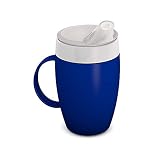 Ornamin Becher mit Trink-Trick, Thermofunktion und Schnabelaufsatz 140 ml blau (Modell 905 + 806) / Thermobecher, Spezial-Trinkhilfe, Schnabelbecher