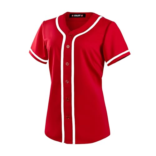 EALER BJW80 Series Women's Baseball Jersey Softball Jersey Button Down Shirts