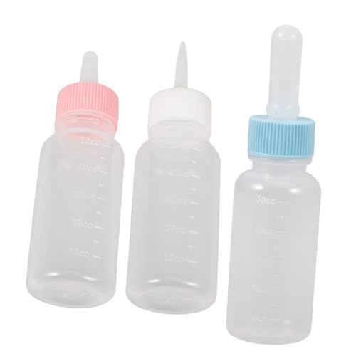 BESPORTBLE 3pcs Pet Nursing Bottles Silicone Feeders for Kittens Puppies and Small Animals Portable and Easy to Use for Nursing and Feeding