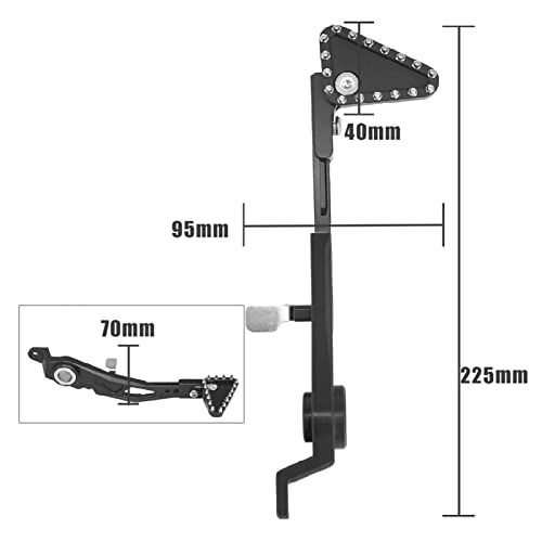 Palanca de freno CNC regulable anticaídas para moto BMW R9T Urban G/S 3