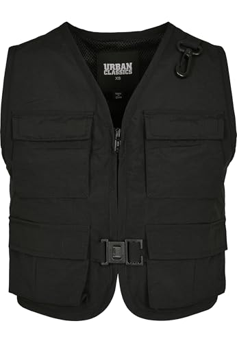Urban Classics Damen Ladies Short Tactical Vest Jacke, Schwarz, M EU