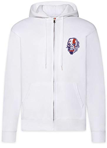 Sweat à capuche homme avec motif imprimé veste sweat zippée streetwear