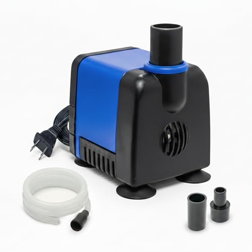 Aqua Dream 130 GPH Submersible Pump - 6.5W Adjustable Ultra Quiet Water Pump for Aquariums and Fountains, 2.9ft Max Lift, Indoor/Outdoor Hydroponic Fish Tank Pump - 2 Pcs