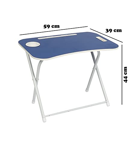 The Tickle Toe Kids Foldable Study Table and Chair Set | Blue Color MDF Desk for Toddlers | Portable Learning Table for Boys & Girls | 1 Table + 1 Chair | Age 2-5 Years | Space-Saving Design