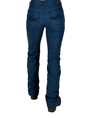 Cowgirl Tuff Western Jeans Womens Ultra Breathe 40 X-Long Dark JDKULB3