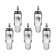 Bürostuhlrollen (5er Set) mit 10mm x 22mm Stange - Büro-Stuhl Schreibtisch Gaming Stuhl für alle Fußböden geeignet Gummi Ersatz Räder geräuschlose Rollen - Kratzerfrei und Leise Rollend