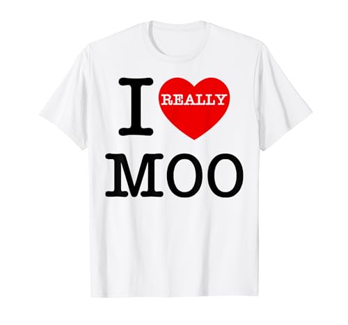 I Love Moo Lover Heart Cows Funny Cow Farmer Family Day Gift T-Shirt