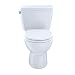 TOTO CST743ER#01 Eco#Drake Round Bowl Toilet with Right Hand Tank C743E + St743Er, Cotton White