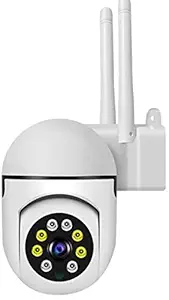 JNKC Wi-Fi CCTV Smart Home Security Camera 1080p Wireless Bulb Shape V380 Pro | Indoor 360 degree Light Vision 24x7 Continuous Recording LED Lights & Auto Tracking. (Mini PTZ)