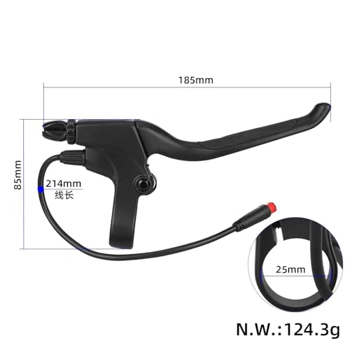 VOLOHAS 1 Paar Bremshebel für SmartGyro Speedway/Rockway/Crossover Elektroroller, Bremsgriff aus Aluminiumlegierung, mit wasserdichtem Anschluss, 2-polig, Zubehör Ersatzteil, Linker und rechter