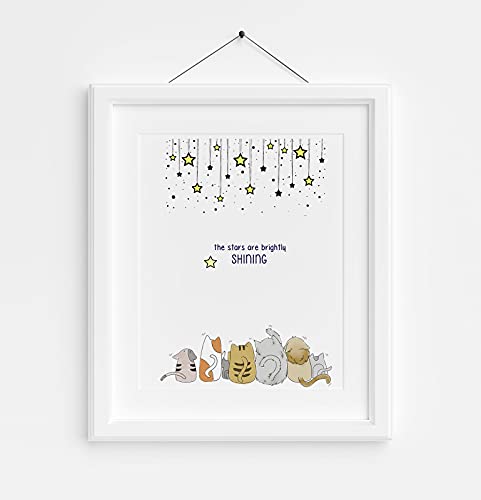 Happy New Year Christmas Clear Stamps, Five Cat Star Snowflake Greeting Sentiments Words Clear Rubber Stamps For Card Making Christmas Decoration And Diy Scrapbooking #TOP4