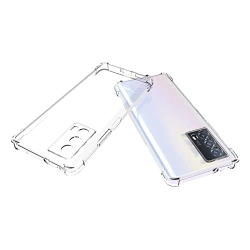 Image of Lustree Compatible with IQOO Z5 5G Back Cover| Clear + TPU Case with 4 Corner Air Cushion Protection & Camera Protection | Slim& Stylus Cover for IQOO Z5 5G