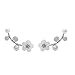 Produktbild RIsxffp Elegante Damen Blume Blatt Stud Ohrclips Piercing Schmuck Zubehör Geschenk silberfarben