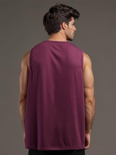 Image of CHKOKKO Sleeveless T Shirts Gym Vest for Men Workout Graphic Printed Premium Cotton Blend Tank Top for Man Running Vest Sando Gym Wear Lightweight Breathable Casual Summer Wear Boys