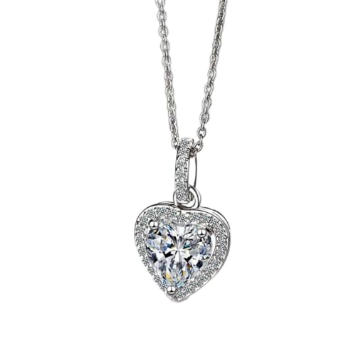 Chaîne courte avec pendentif cœur en argent 925 pour le quotidien