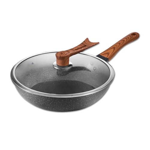 Wok de Piedra Médica, Antiadherente con Tapa, 32 cm miniatura 1