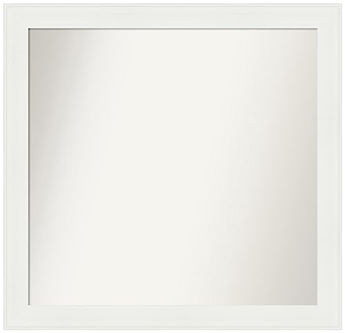 Amanti Art White Wall & Bathroom Mirror for Over Sink, 26x27 Small Mirror