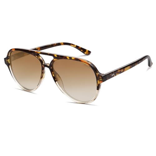 Image of SOJOS Classic Polarized Aviator Sunglasses for Women Men, Retro Trendy Aviators Shades SJ2201